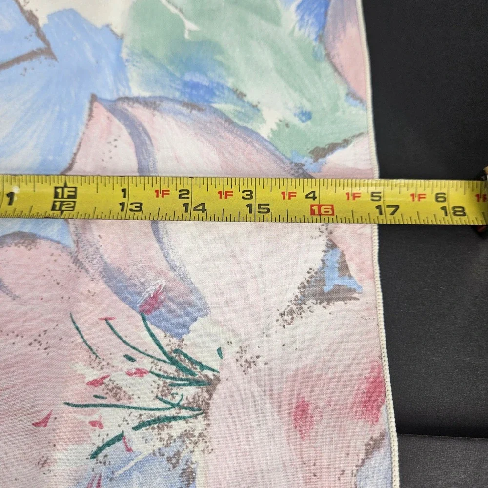 Vintage Floral Cloth Napkins‎ Set of 2 Pastel Pink Blue Green Watercolor 16x16